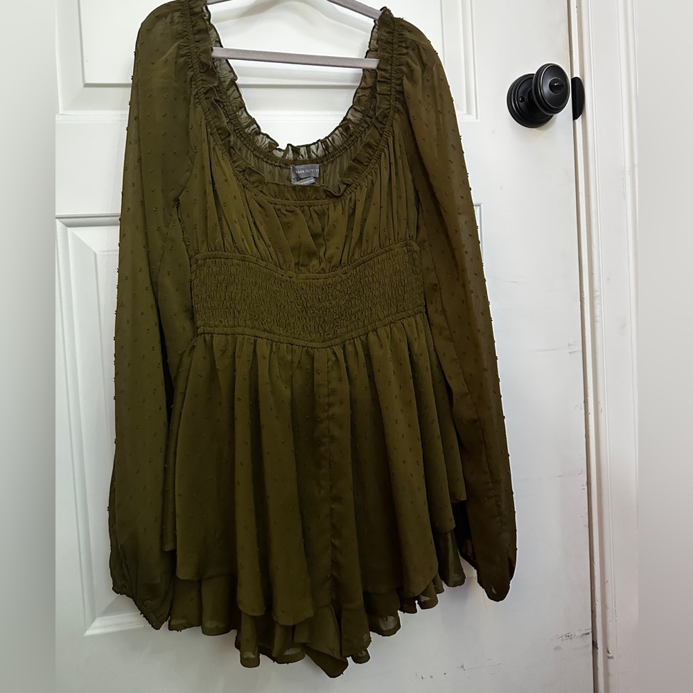 Olive Green Women's Dress